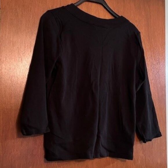 Rafaella Women's size Large black beaded top - Picture 2 of 2